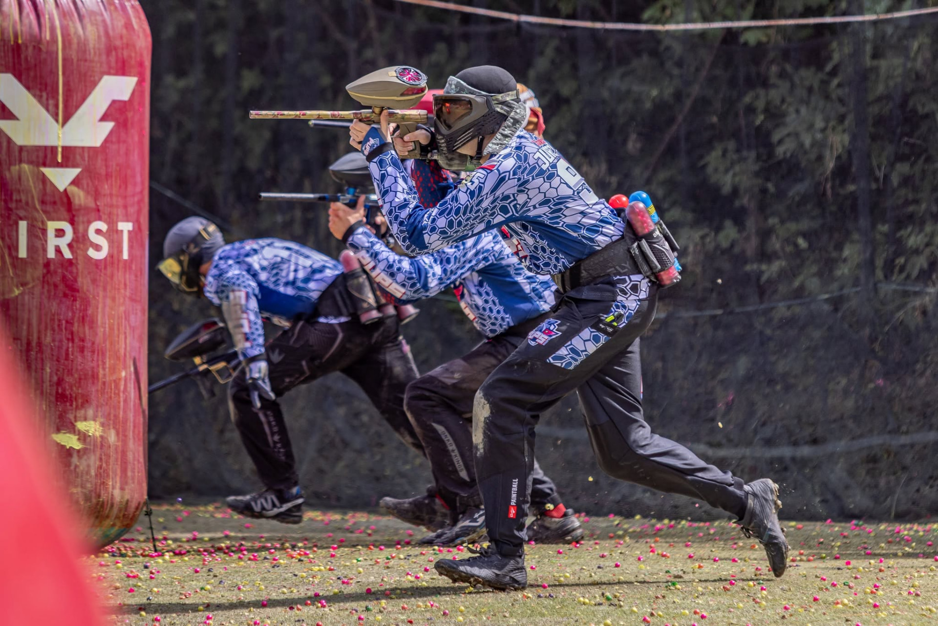Trening drużyny PUPS Wrocław na polu speedballowym we Wrocławiu